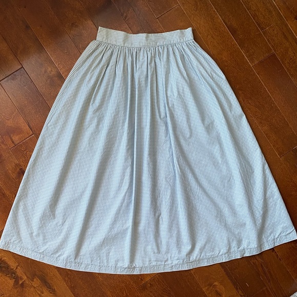 Laura Ashley Gingham Circle Skirt Sz S - Picture 2 of 8